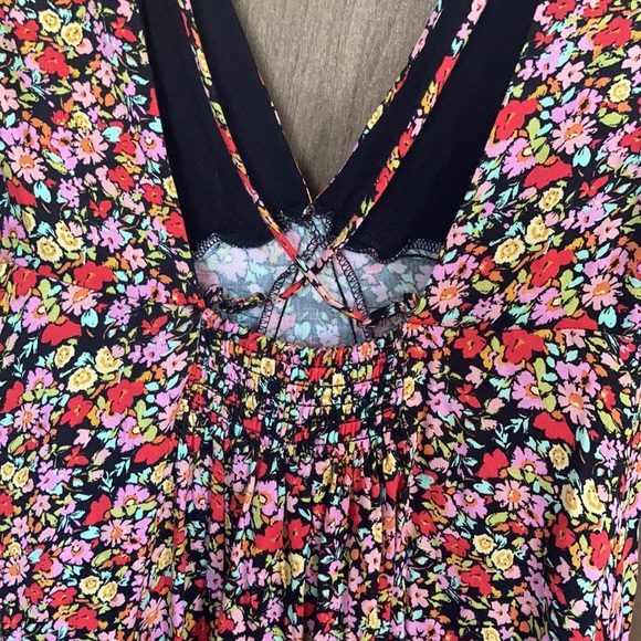 Rewind long floral print dress w criss cross in back boho XS XXL jr - Picture 14 of 17